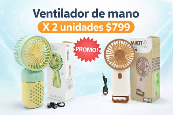 Ventilador de mano x 2 unodades